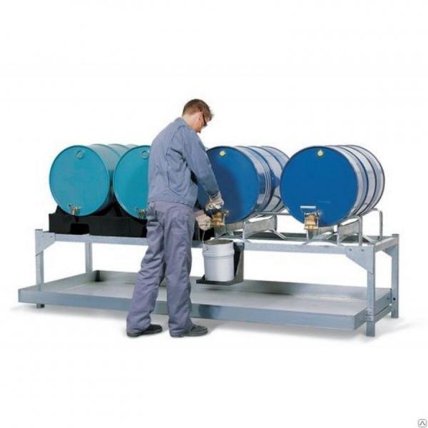 Пункт расфасовки из 4 х 205 л бочек,   со сточным поддоном 400 л